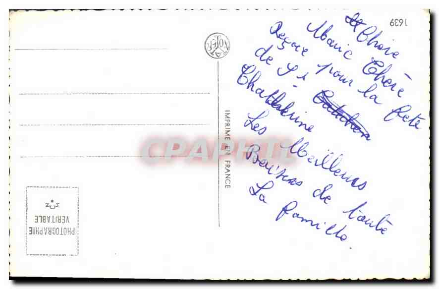 CPA Femme — Verso