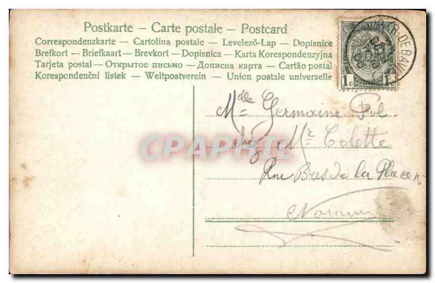 CPA Femme — Verso