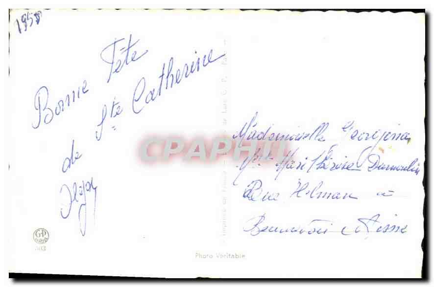 CPA Vive Ste Catherine Femme — Rückseite