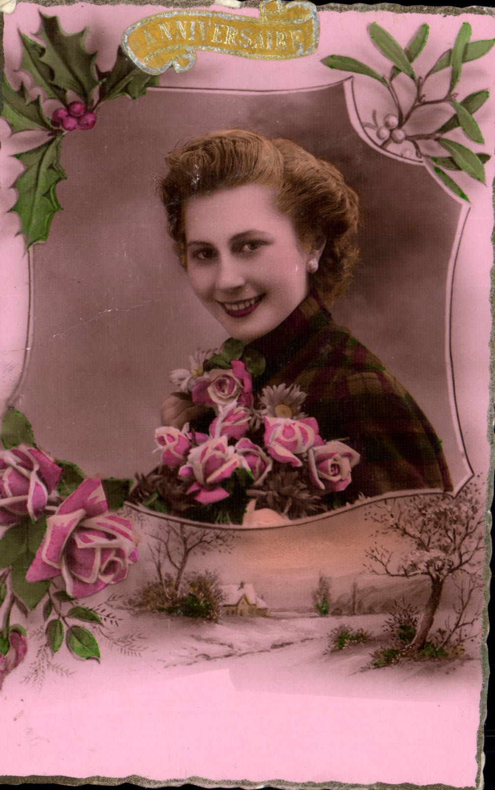 Femme souriante — Anniversaire — Éditions de Luxe G.P. n° 459
