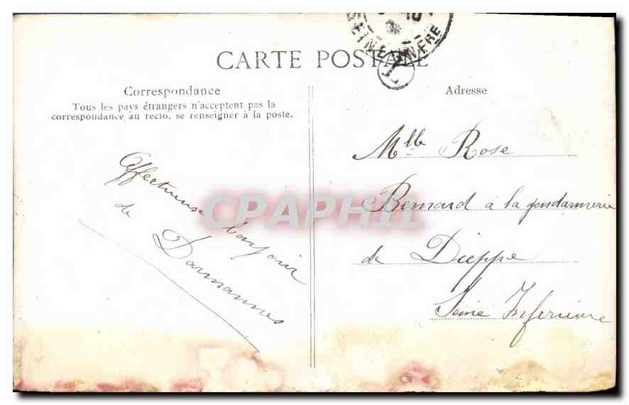 CPA Pour la Vie Sevenir Premier Bonheur le Muguet Porte Bonheur Femme — Verso