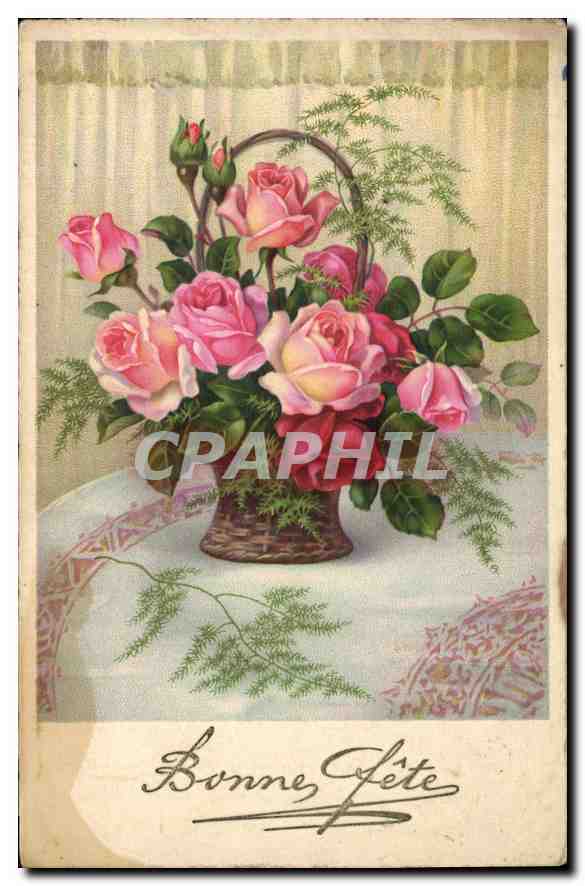 CPA Bonne Fete Fleurs