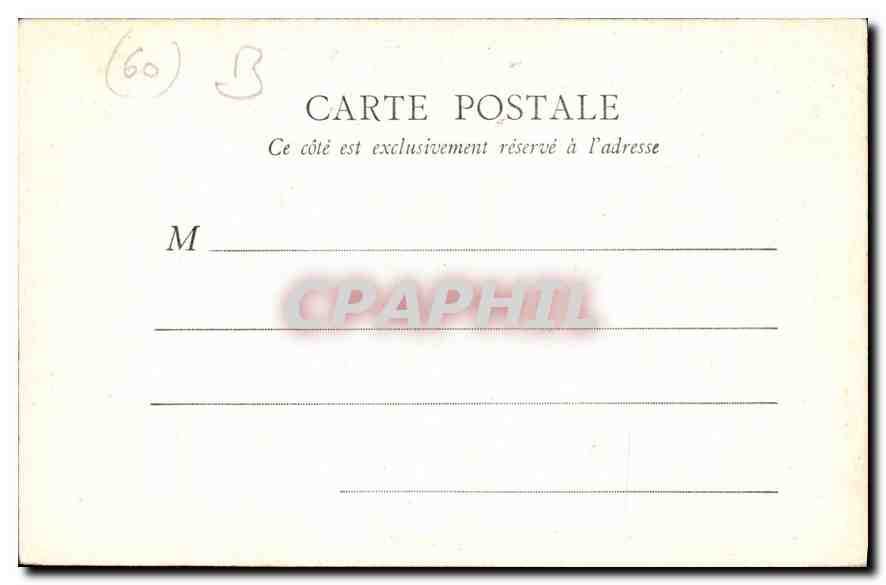 CPA Compiegne Chambre a coucher de l'Empereur Napoleon 1er — Rückseite