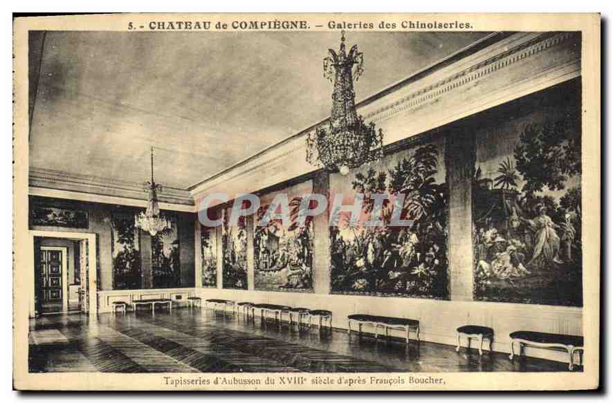 Château de Compiègne — Galeries des Chinoiseries — Tapisseries d'Aubusson du XVIIIe siècle d'après François Boucher