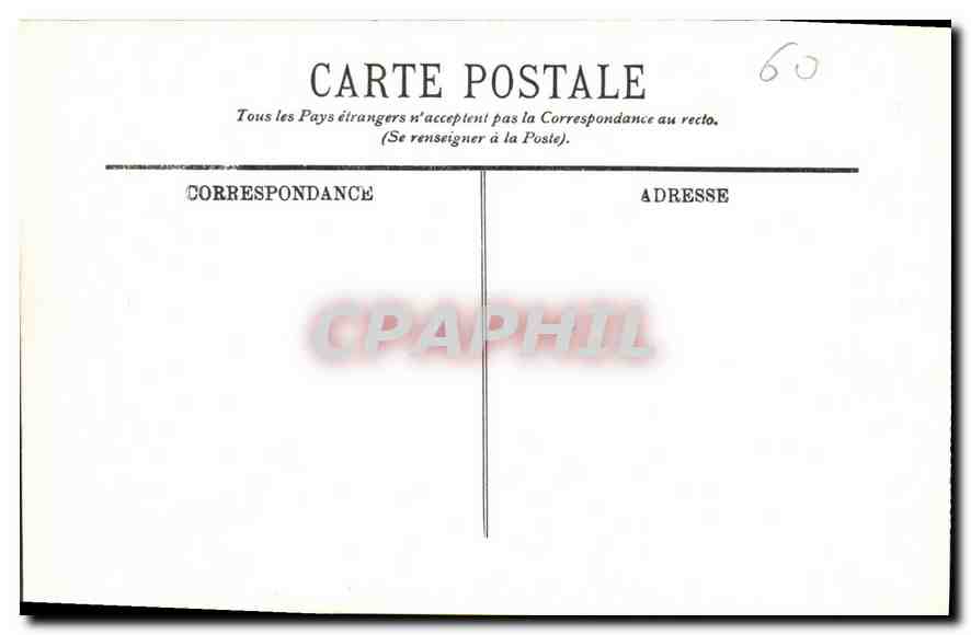 Pierrefonds — Le Château — La Chambre à coucher du Seigneur — LL. n° 58 — Rückseite