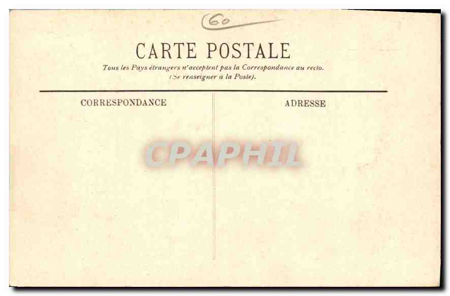 CPA Pierrefonds le Chateau les Bains et l'Hotel des Bains  — Rückseite