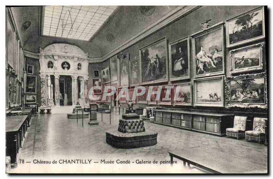 CPA Chateau de Chantilly Musee conde Galerie de Peinture 