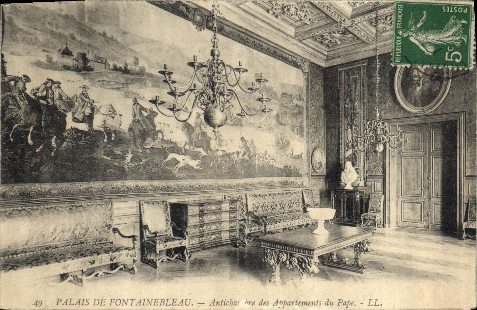 Palast von Fontainebleau — Vorzimmer der päpstlichen Wohnungen — LL. n°49