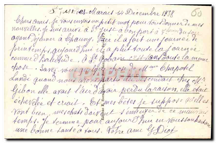 CPA Beauvais la Cathedrale et le Palais de Justice  — Rückseite