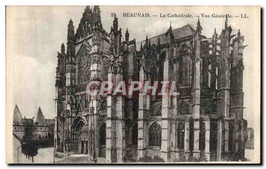 CPA Beauvais la Cathedrale vue generale 