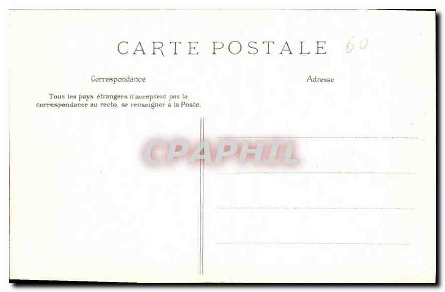 CPA Chateau de Chantilly la Chapelle  — Verso