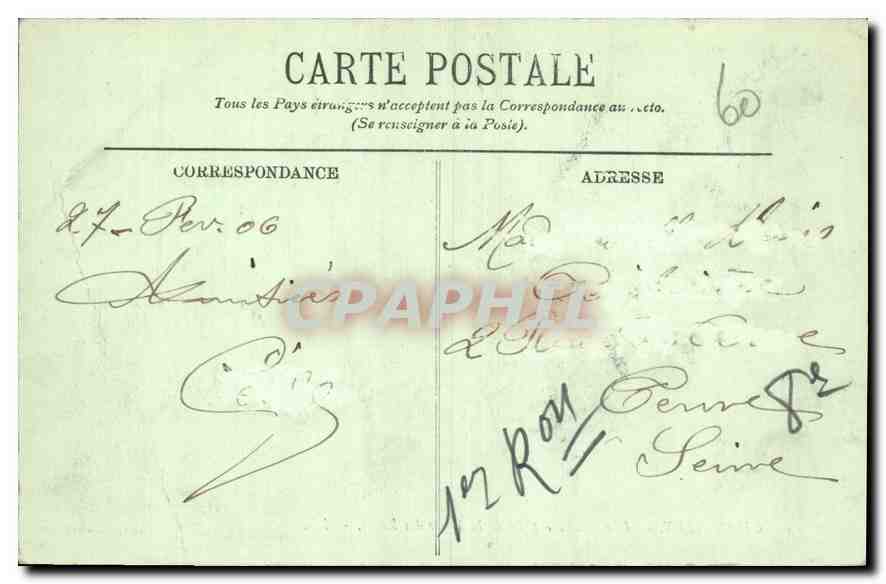CPA Chantilly vue generale prise de la Route des Lions  — Rückseite