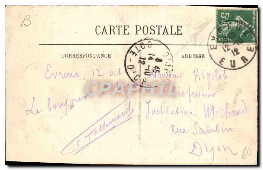 Chantilly — Le Château (Côté Nord-Ouest) — LL. N° 133 — Rückseite