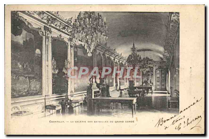 Chantilly — la galerie des batailles du Grand Condé — éditeur Frantz & Berger, Paris