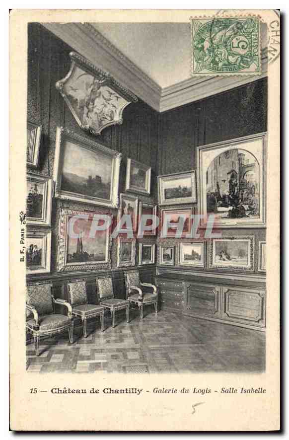 CPA Chateau de Chantilly Galerie du Logis Salle Isabelle 