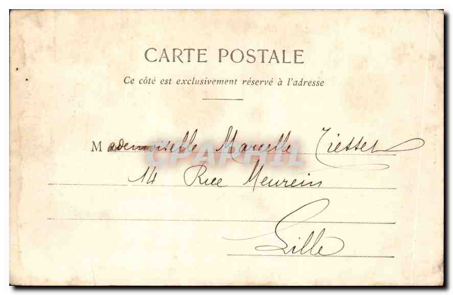 Schloss Fontainebleau — Taufkirche — Ansicht der Cour Henri IV — Verleger Henri Defert, Nr. 9 — Rückseite