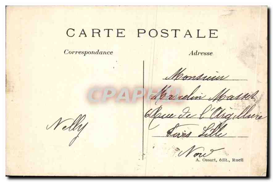 CPA Lit de Camp de Napoleon a St Helene Provenant du G Bertrand don de M et Mme Edivard Tuck Chateau — Rückseite