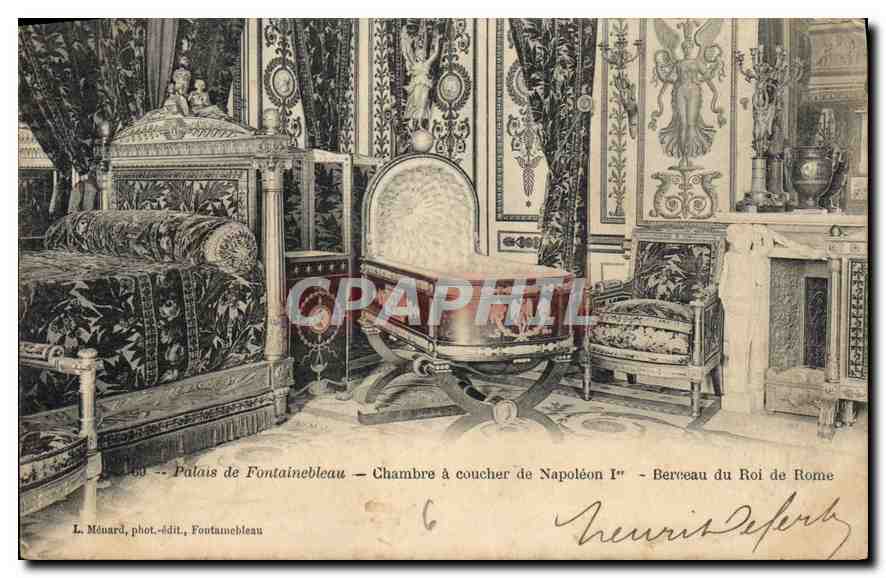 Palais de Fontainebleau — Chambre à coucher de Napoléon Ier — Berceau du Roi de Rome