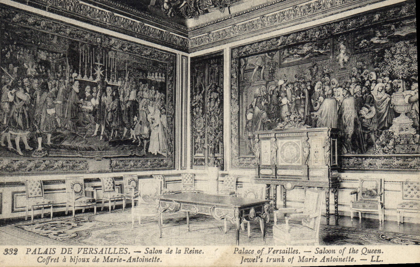 CPA Palais de Versailles Salon de la Reine Coffret a Bijoux de Marie Antoinette 