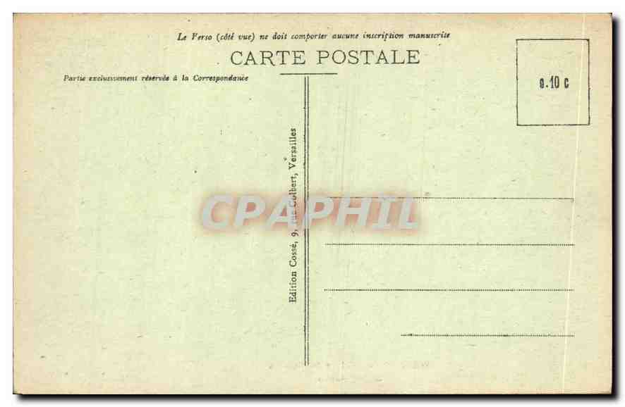 Versailles - Galerie des Batailles — Édition Cosse, n°6 — Verso