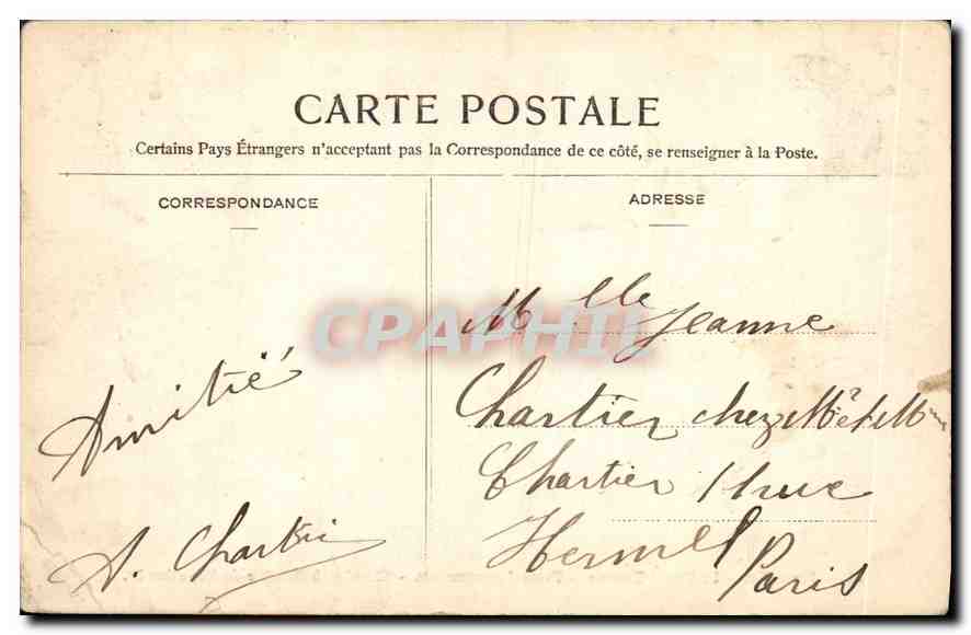 CPA Versailles le Grand Trianon Petits Appartements Chambre a Coucher de Napoleon Ier  — Verso