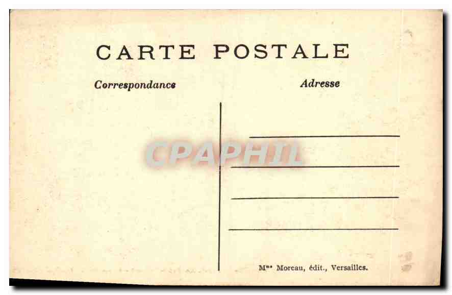 CPA Versailles Palais du Petit Trianon Chambre de Marie Antoinette  — Verso