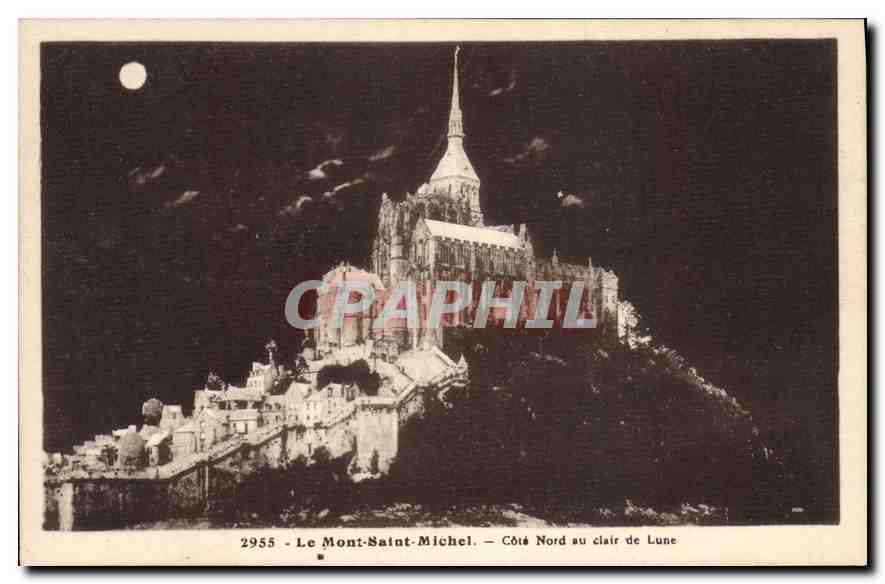 Le Mont-Saint-Michel — Côté Nord au clair de Lune — Laurent-Nel, Rennes