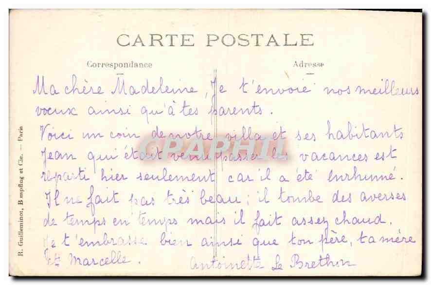 Photo Femme Maison — Rückseite