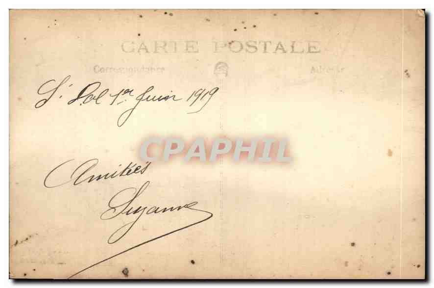 CARTE PHOTO Femme — Verso
