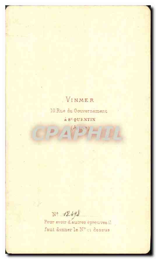 Photo Femme Vinmer St Quentin Aisne — Rückseite