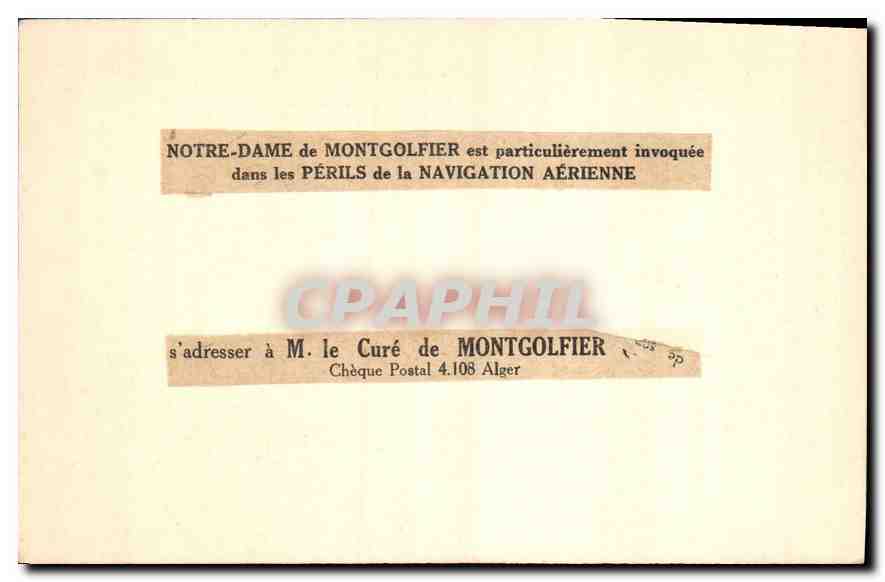 Image Notre Dame de Montgolfier est particulierement Invoquee dans les Perils de la Navigation Aerie — Rückseite