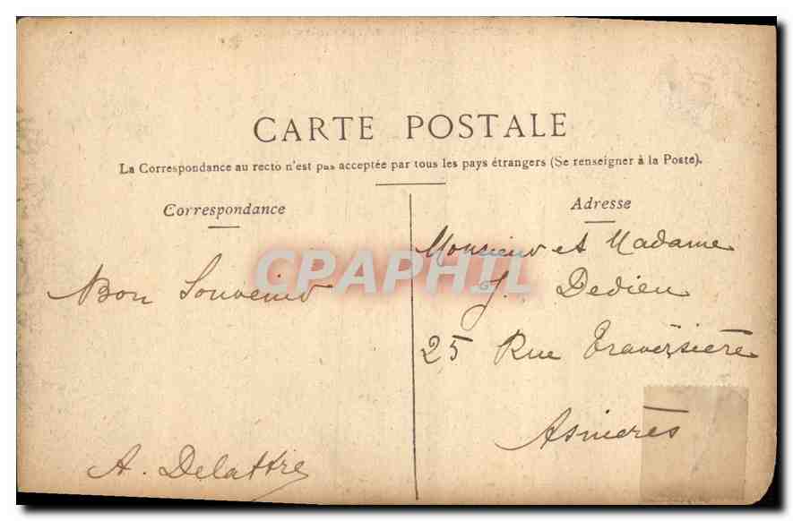 CPA Versailles Palais du Grand Trianon  — Verso