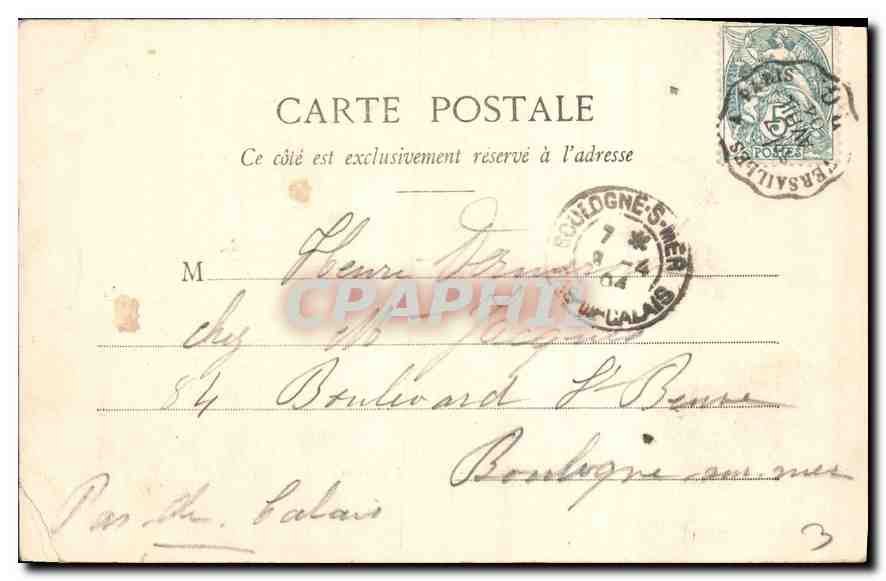 CPA Versailles Le Grand Trianon — Verso