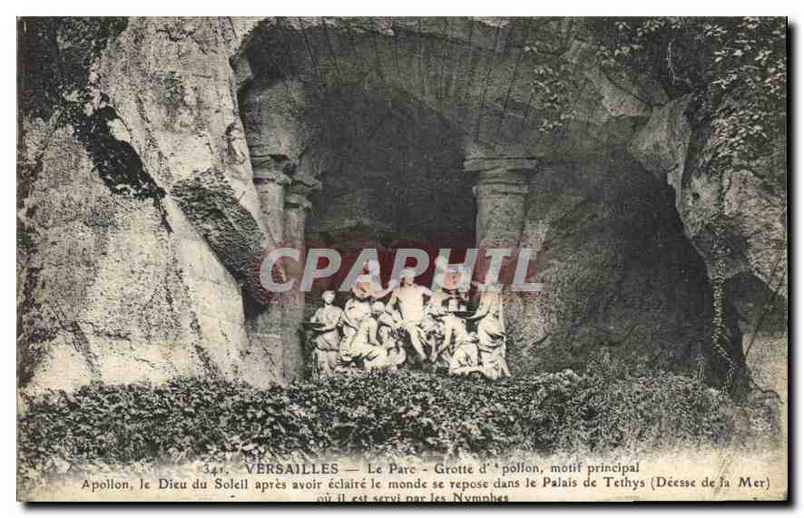 Versailles — Le Parc — Grotte d'Apollon, motif principal — IMP. LE DELFY, PARIS