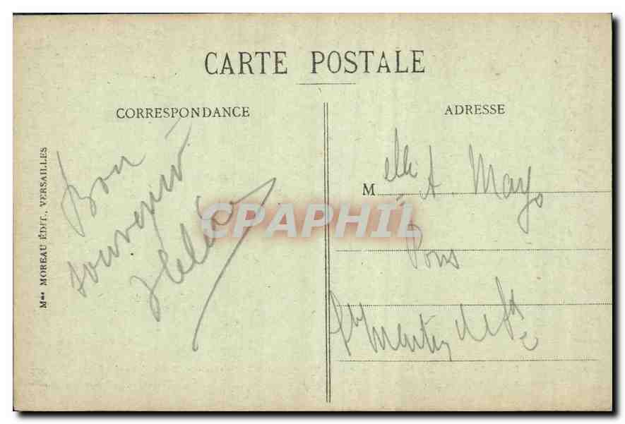 CPA Versailles le Parc la Colonnade Enlevement de Proserpine par Pluton  — Verso