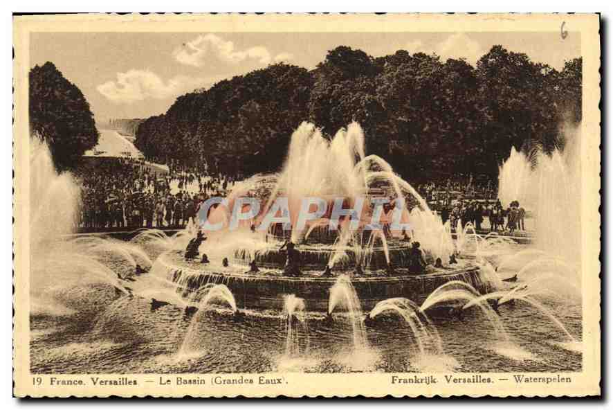 CPA France Versailles le Bassin Grandes Eaux 