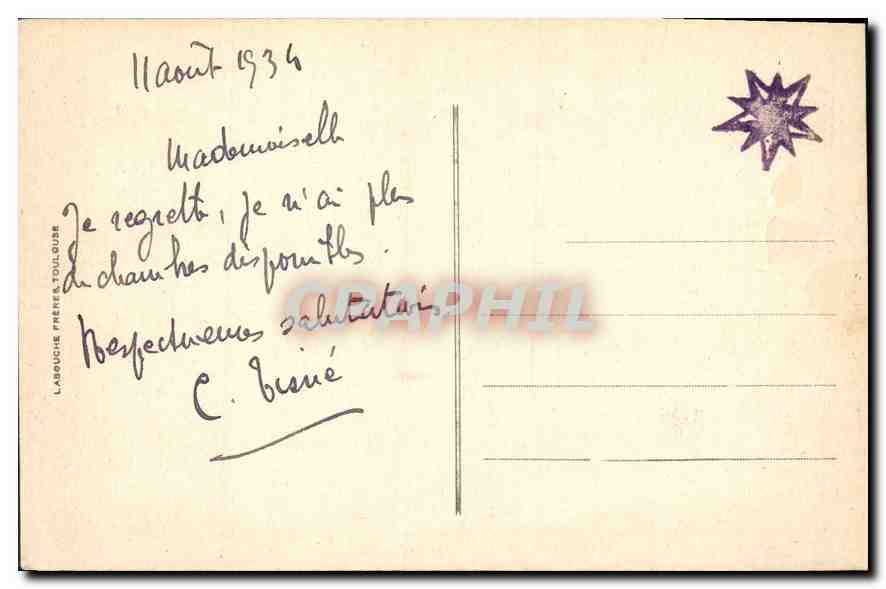 CPA Lourdes la Benediction des Malades  — Verso