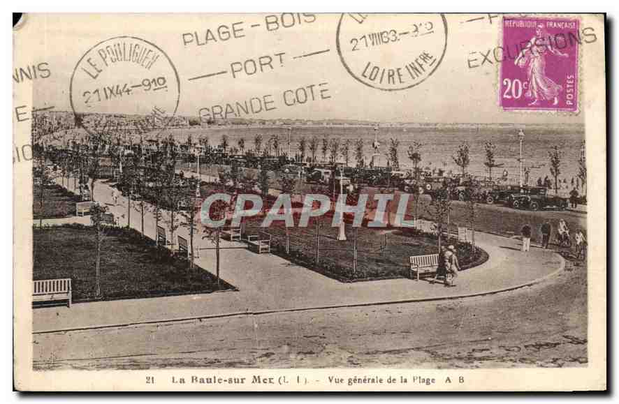 CPA La Baule sur Mer Vue generale de la Plage 