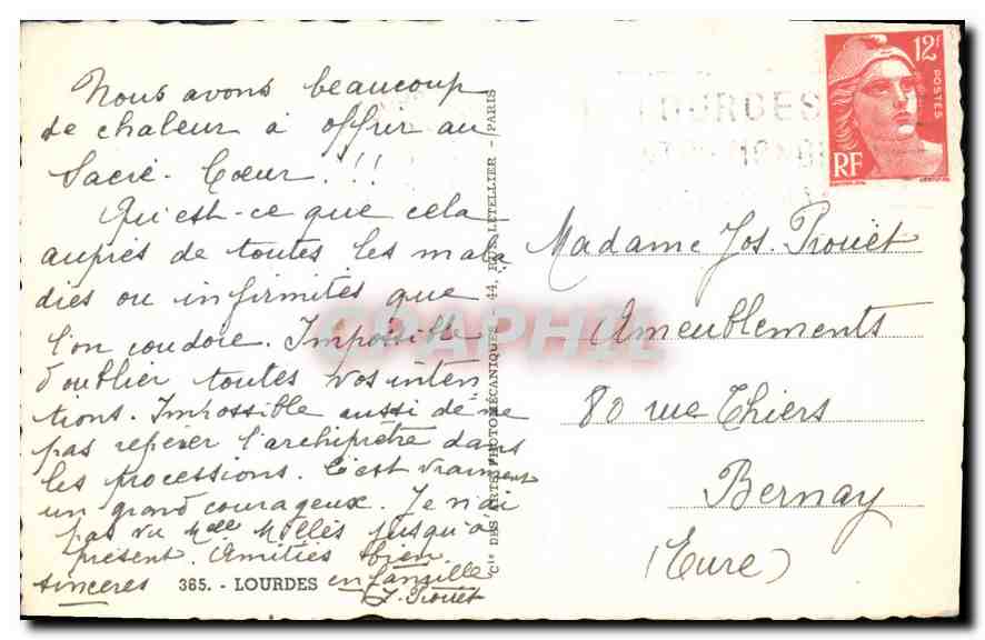 CPA Lourdes  — Verso