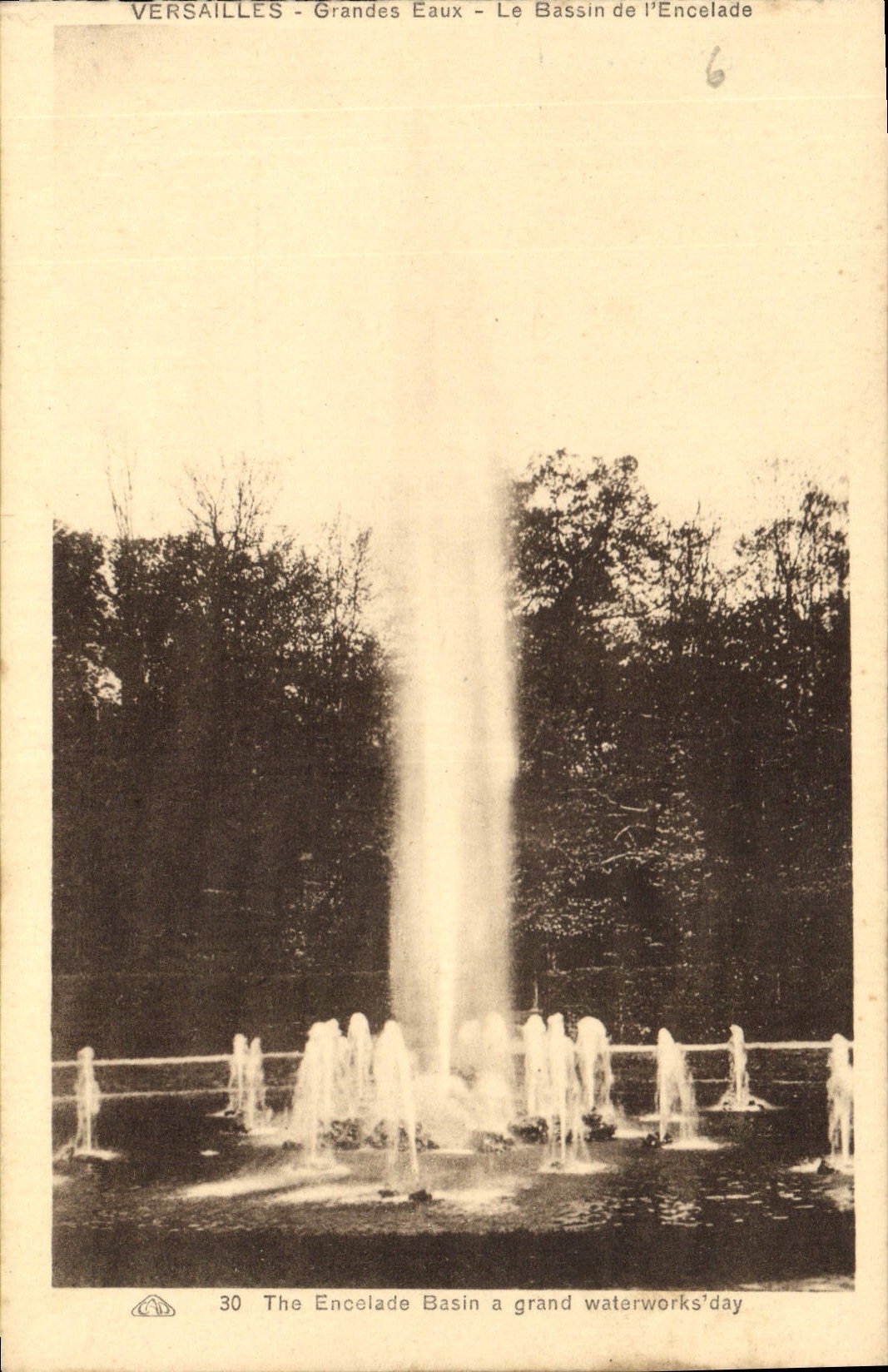 Versailles - Grandes Eaux - Le Bassin de l'Encelade — éditeur CPAPHIL, n°30