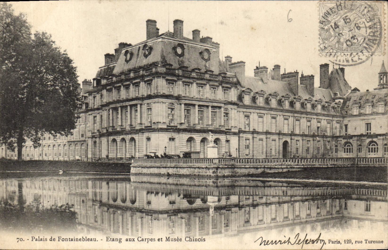 Palais de Fontainebleau — Etang aux Carpes et Musée Chinois — Henri Le Fèvre, Paris, 129, rue Turenne