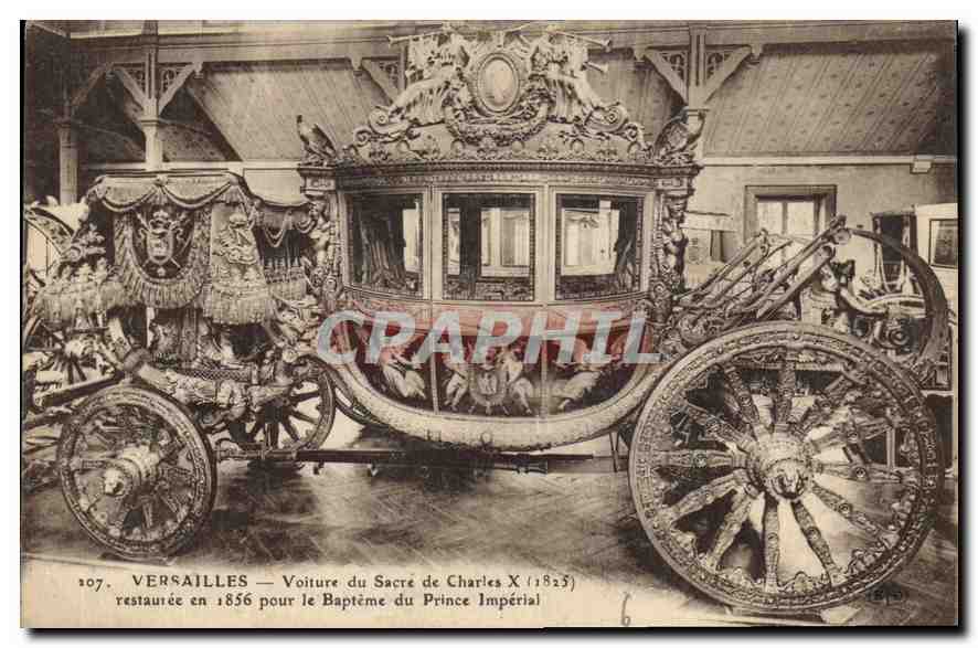 CPA Versailles Voiture du Sacre de Charles X 