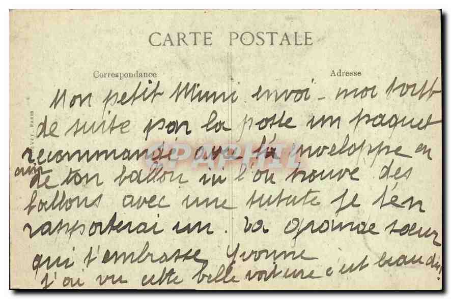 CPA Versailles Voiture du Sacre de Charles X  — Verso