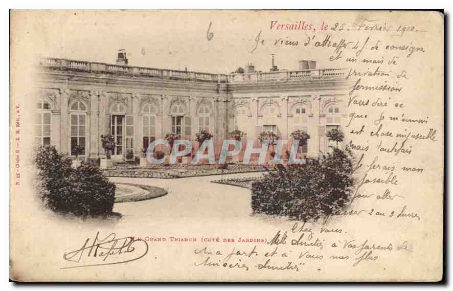 Le Grand Trianon (côté des Jardins) — Versailles — E. M. Rill, n° 12