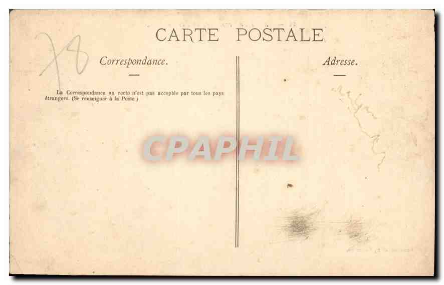 CPA Palais de Versailles et l'Orangerie  — Verso