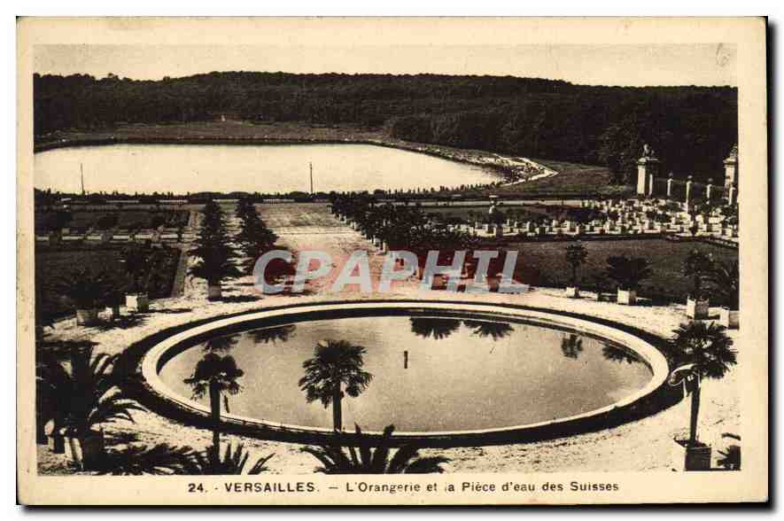 CPA Versailles l'Orangerie et la Piece d'eau des Suisses 