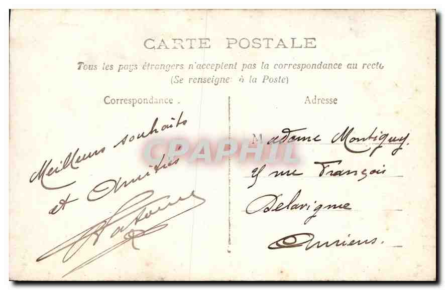 CPA Homme Fleurs — Verso