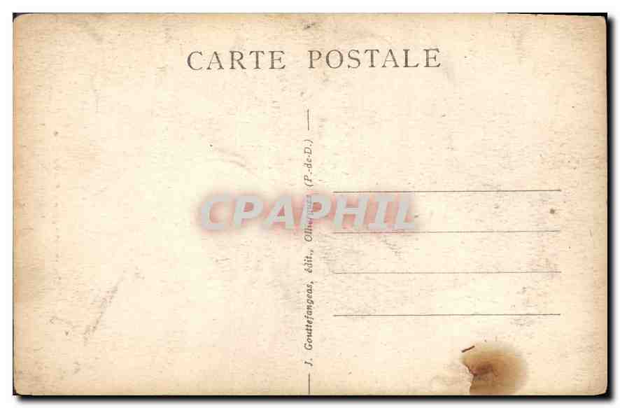 Un mariage en Auvergne — Les fouail Petchai d'avant lu Ratphans — J. Gouttefongeas, édit., Ollierges (P.-de-D.) — Verso