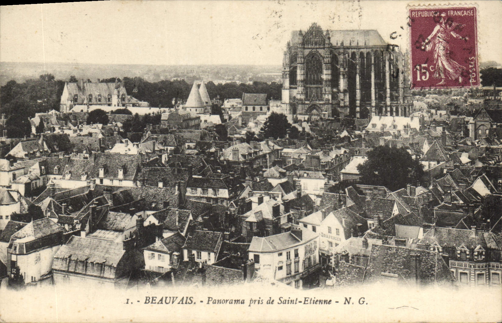 CPA Beauvais Panorama pris de Saint Etienne 