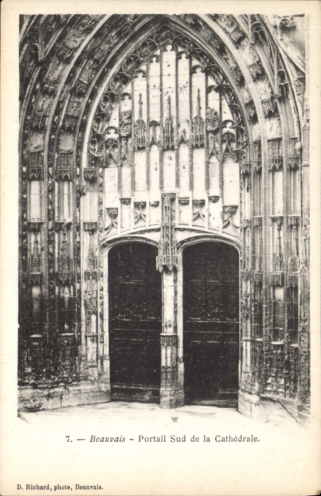 Beauvais — Portail Sud de la Cathédrale — D. Richard, photo, Beauvais